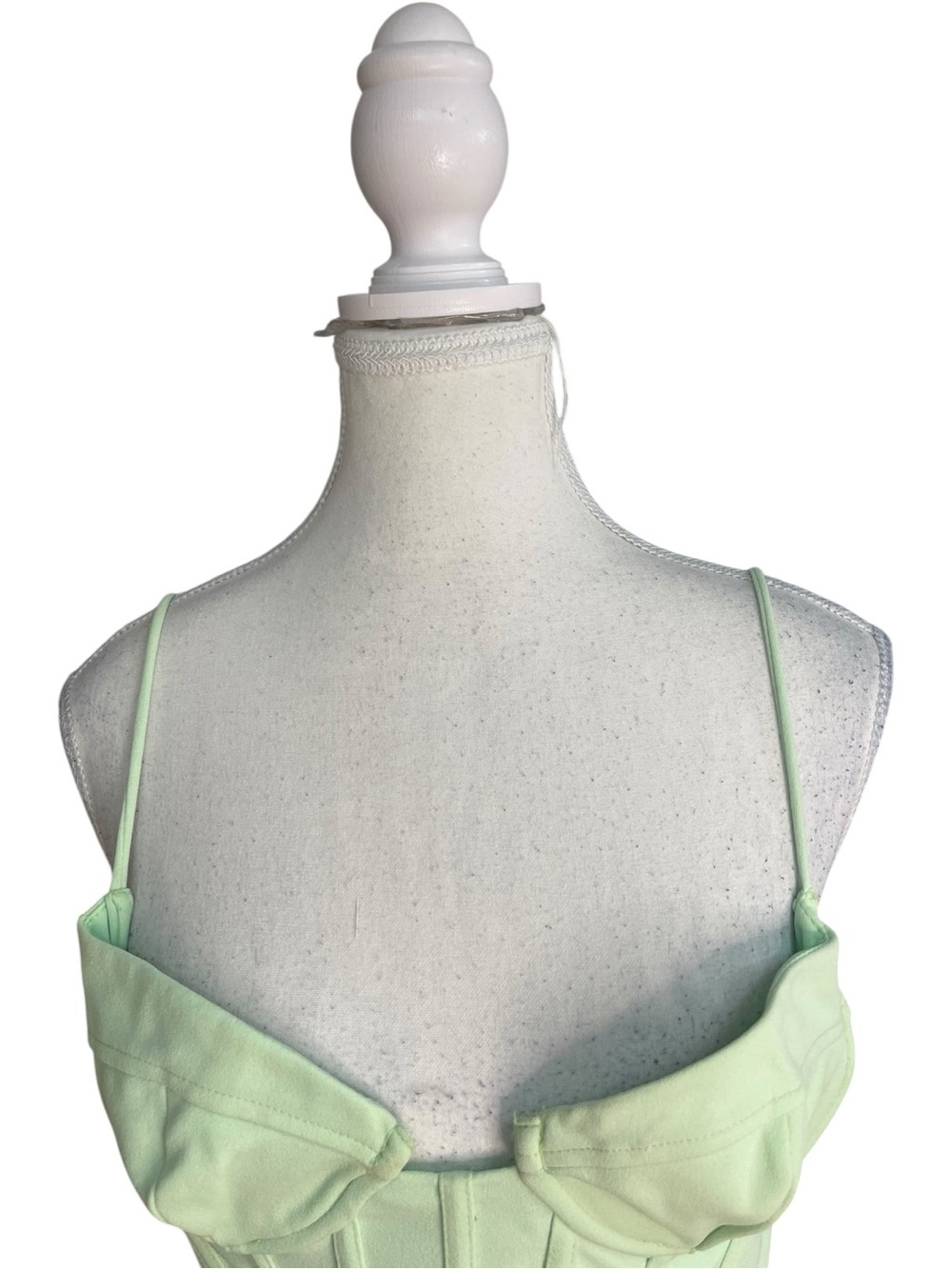 Zara Corset Bustier Crop Top Mint Green - Picture 3 of 16